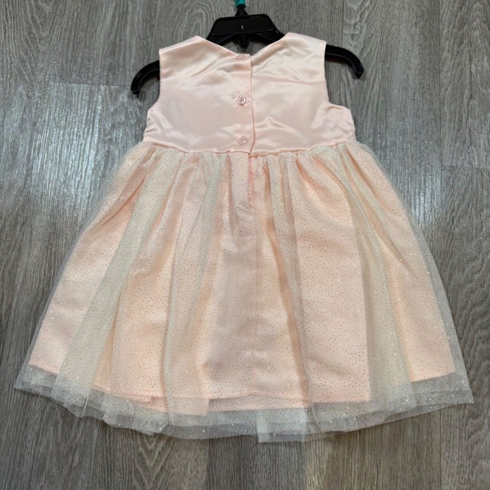 Blueberry Boulevard Baby Girl 24M Pink Rose fur Coat & Dress valentines Easter - Picture 5 of 9